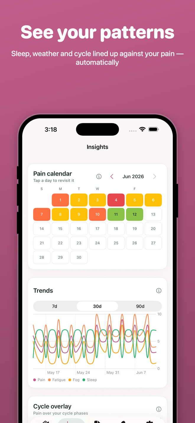 Ember insights and pain calendar