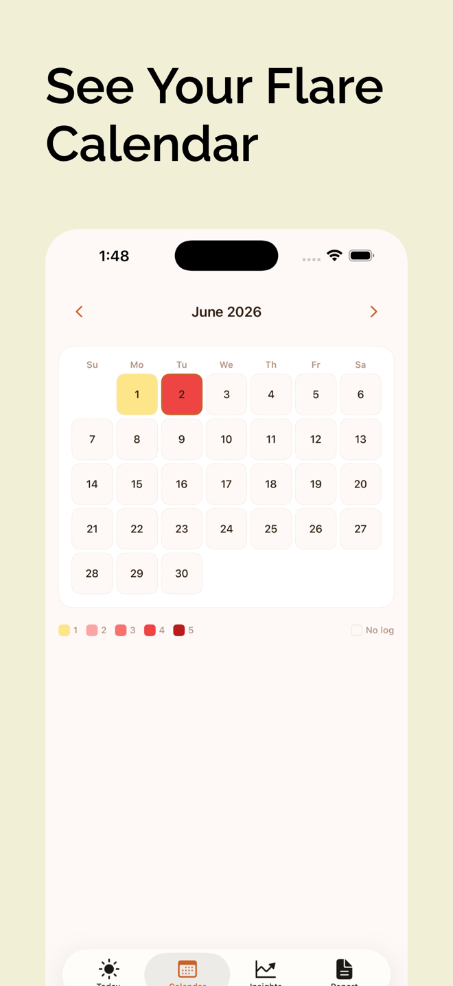 Flarewell flare calendar