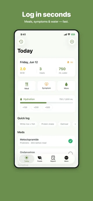 Mello logging meals by texture